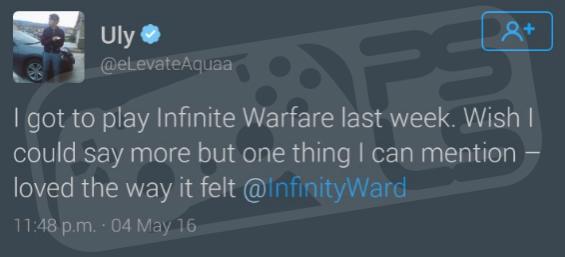 eSports Infinite Warfare Tweet