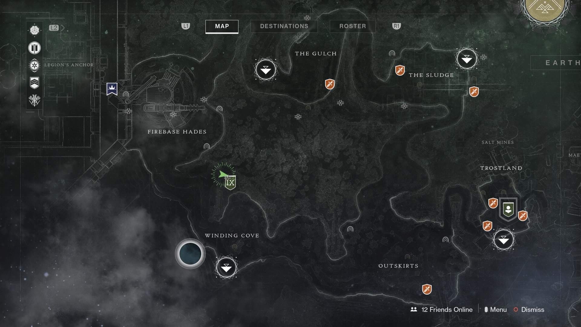 Destiny 2 Xur Map