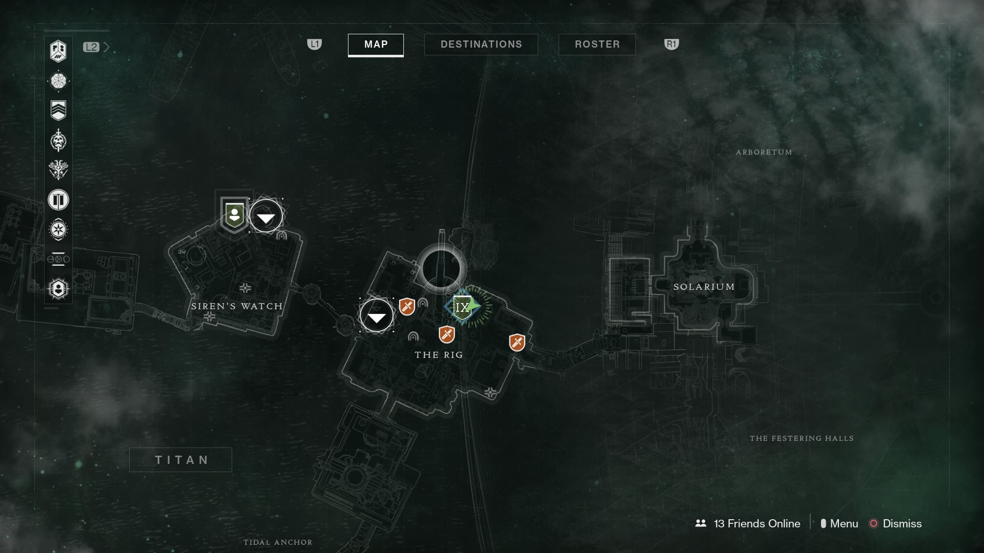 Destiny 2 Xur Titan Map