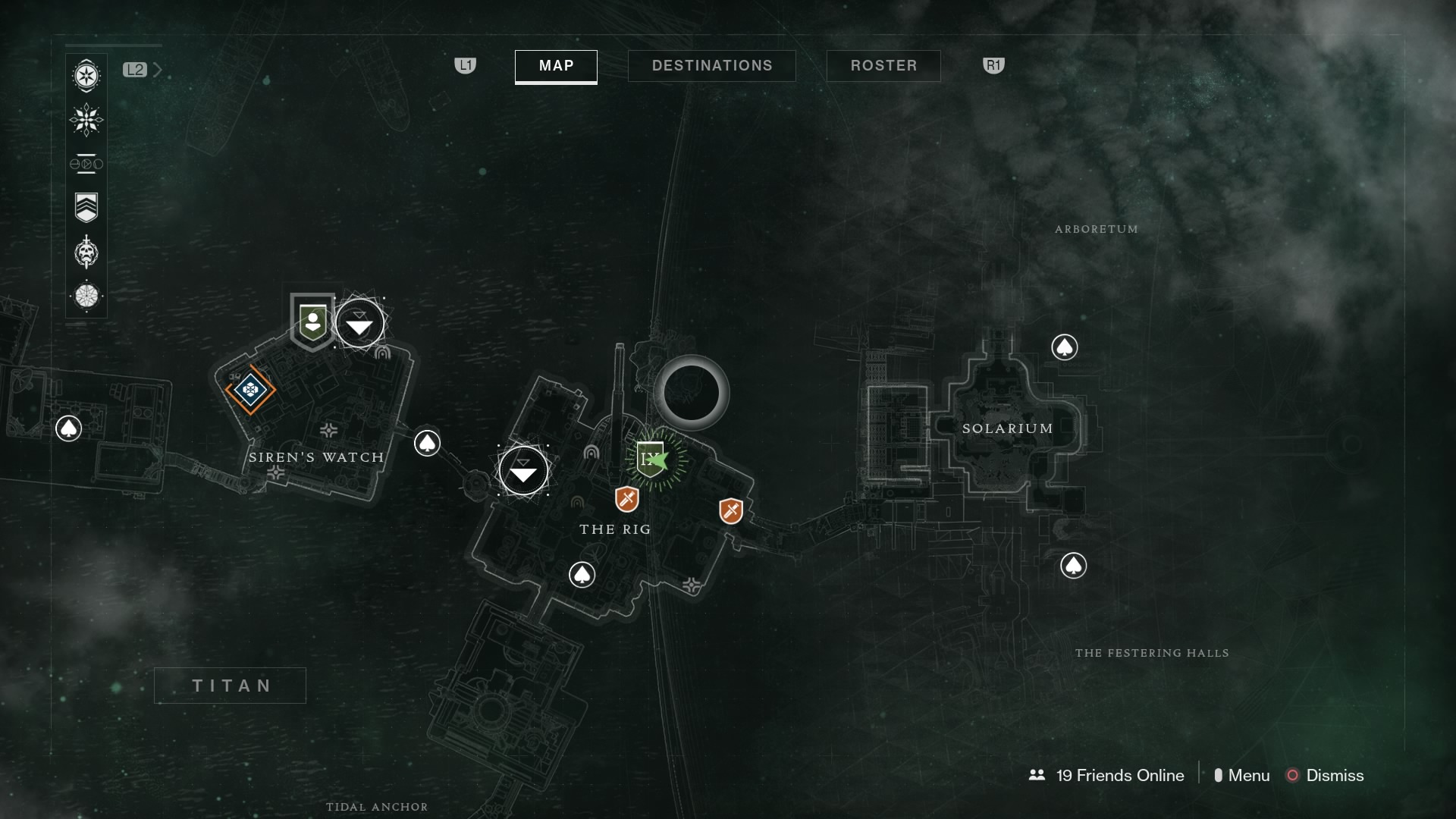 Destiny 2 Xur Titan Map