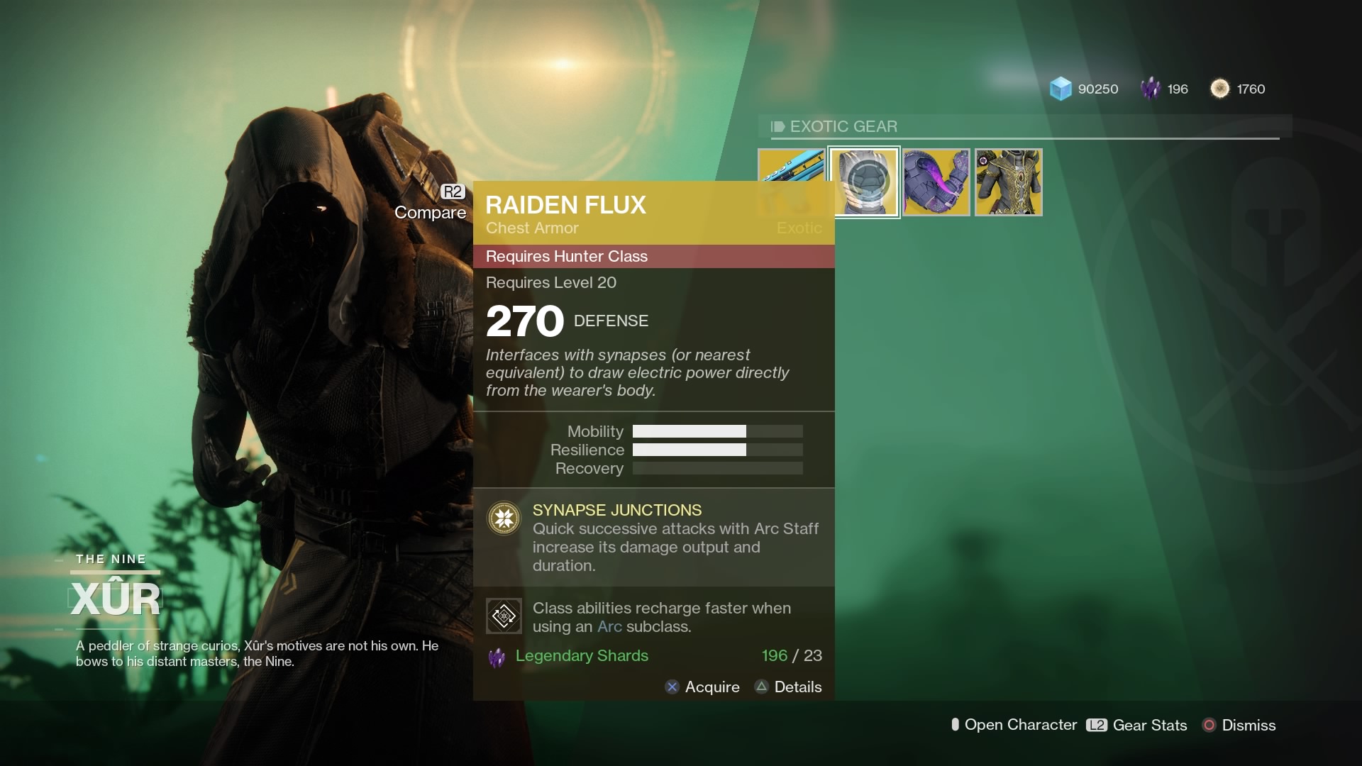 Raiden Flux Hunter Chest Armor