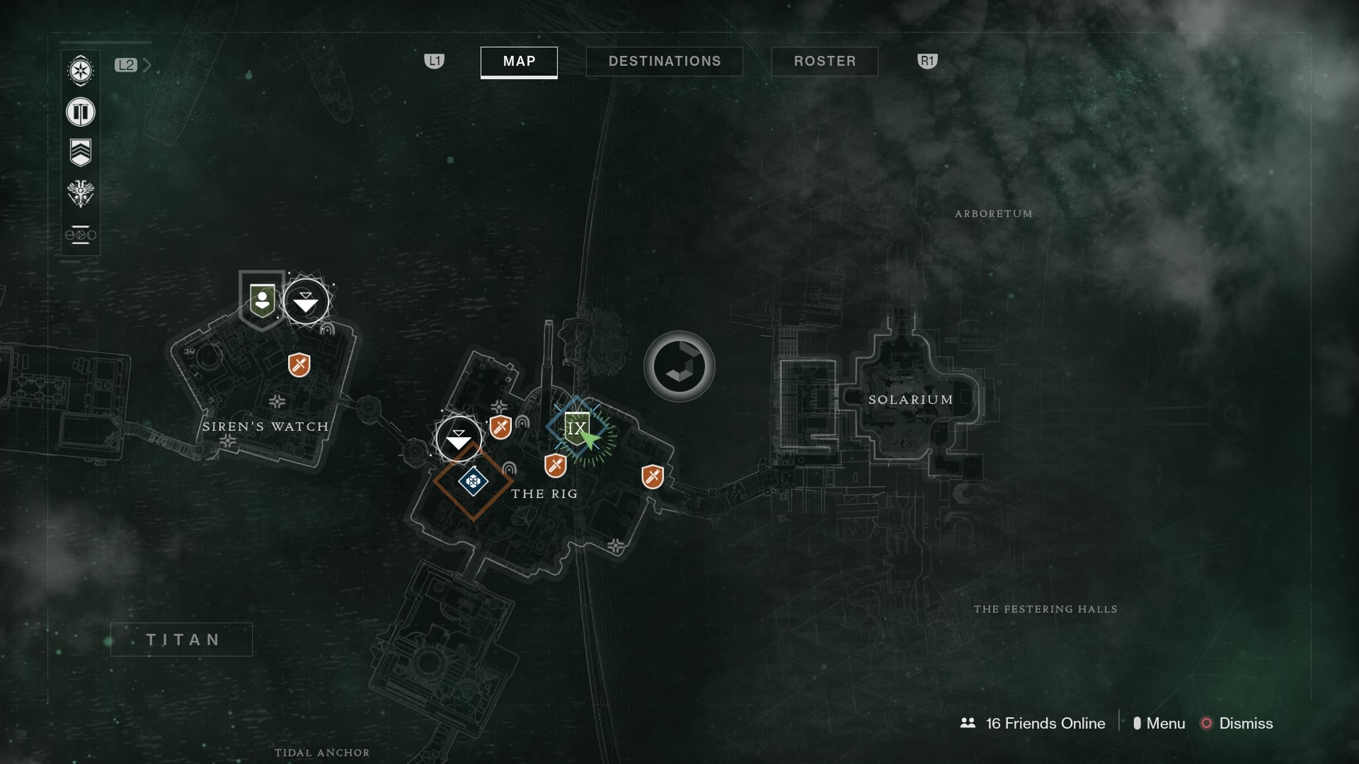 Destiny 2 Xur Titan Map