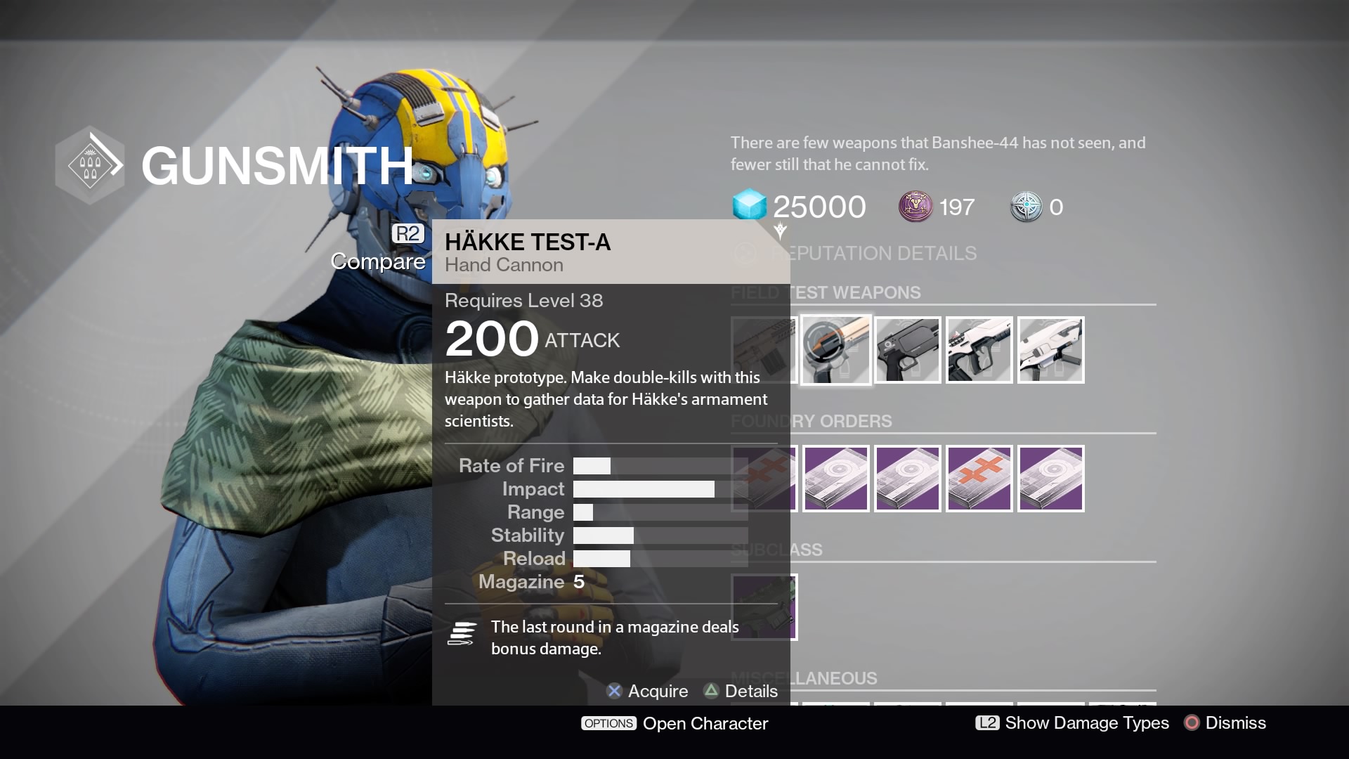 Destiny Gunsmith May 3, 2017