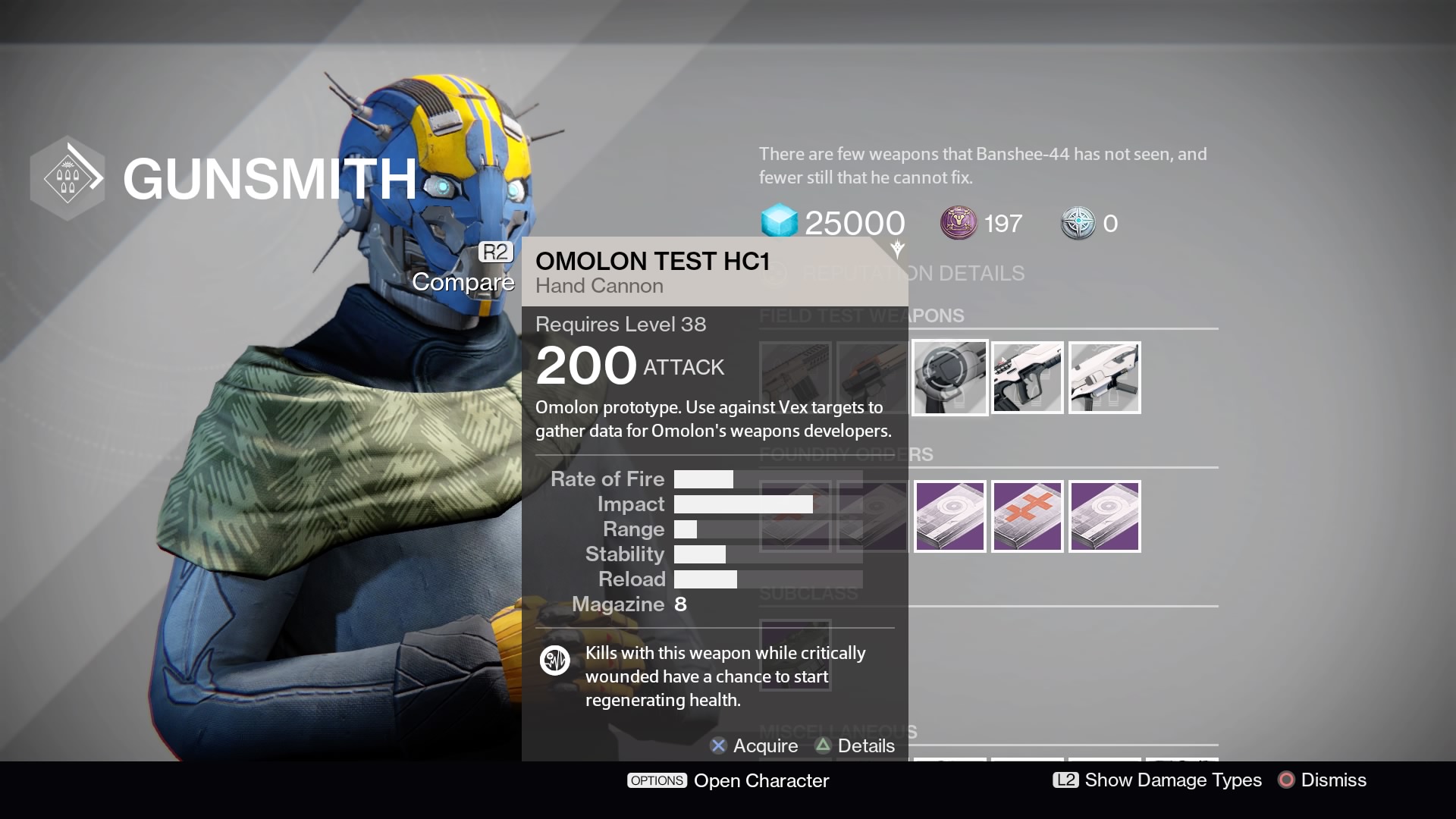 Destiny Gunsmith May 3, 2017