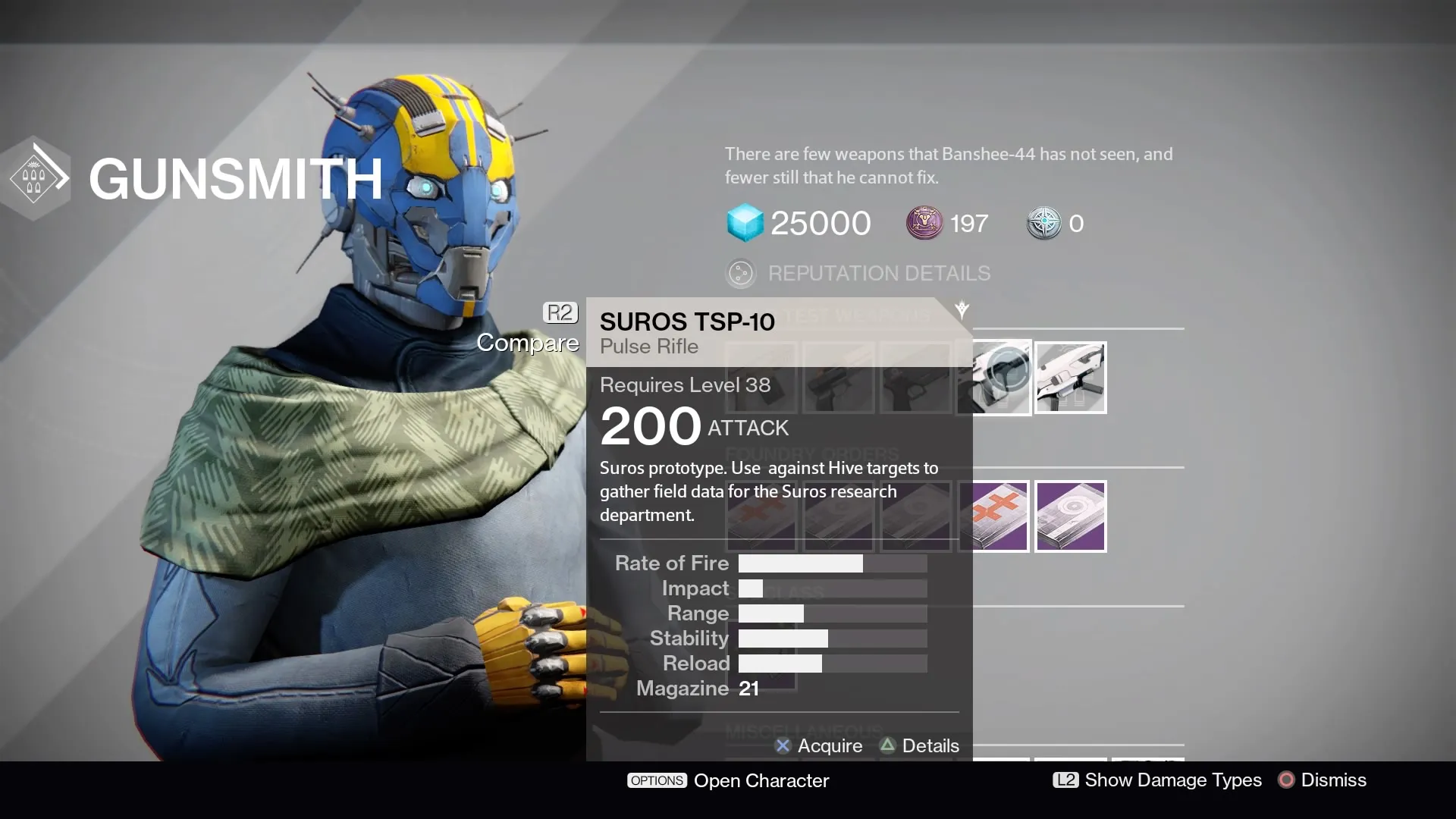 Destiny Gunsmith May 3, 2017