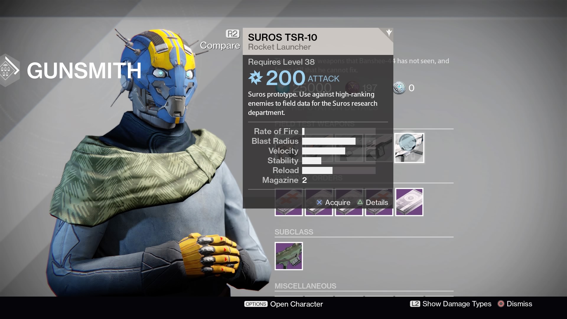 Destiny Gunsmith May 3, 2017