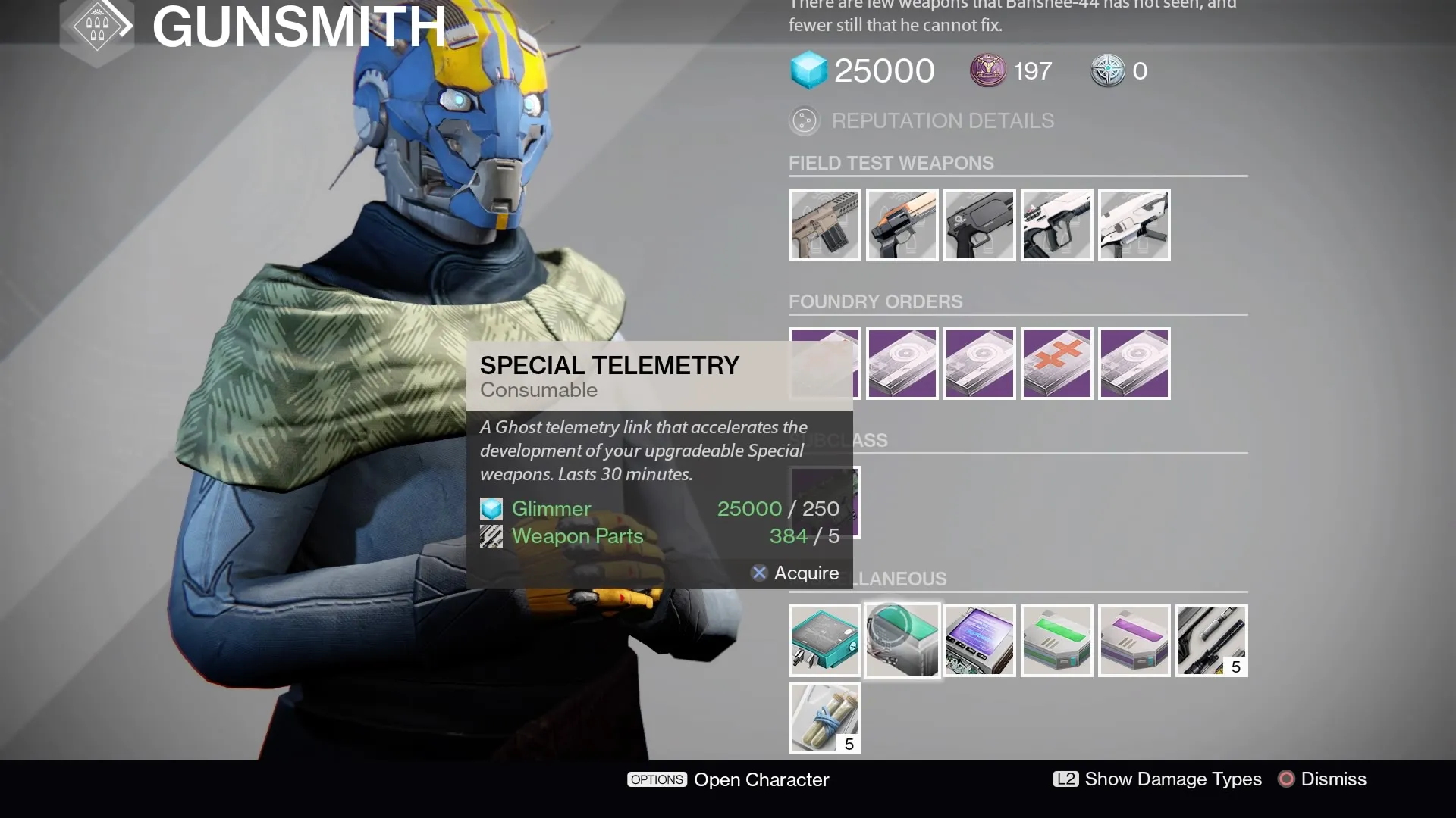 Destiny Gunsmith May 3, 2017