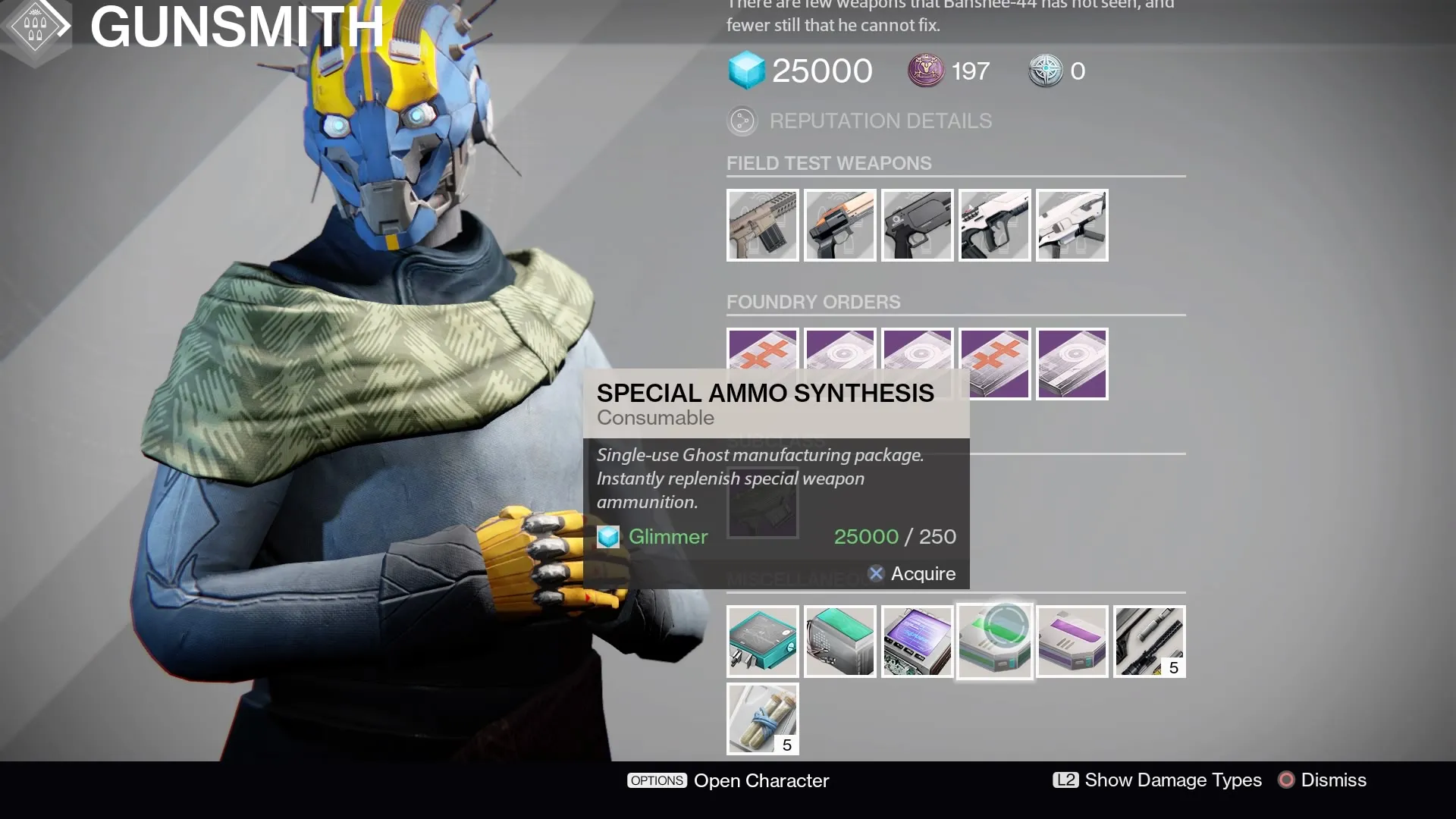 Destiny Gunsmith May 3, 2017