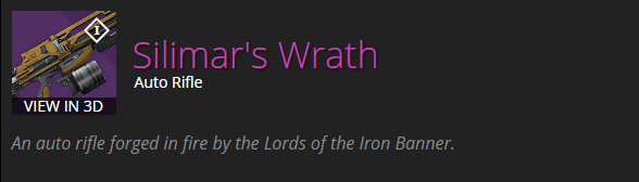 Destiny: Iron Banner Gear 1/13/2015