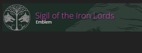 Emblems - Sigil of the Iron Lords