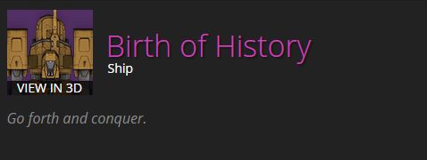 Ship - Birth of History