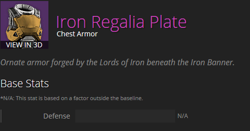 Iron Regalia Plate