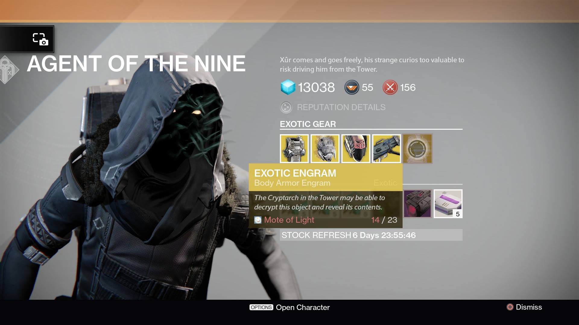 Destiny Xur Location for October 17, 2014 Revealed, Exotic Weapon Goes