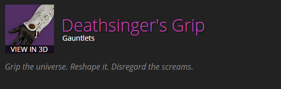 Deathsinger's Grip