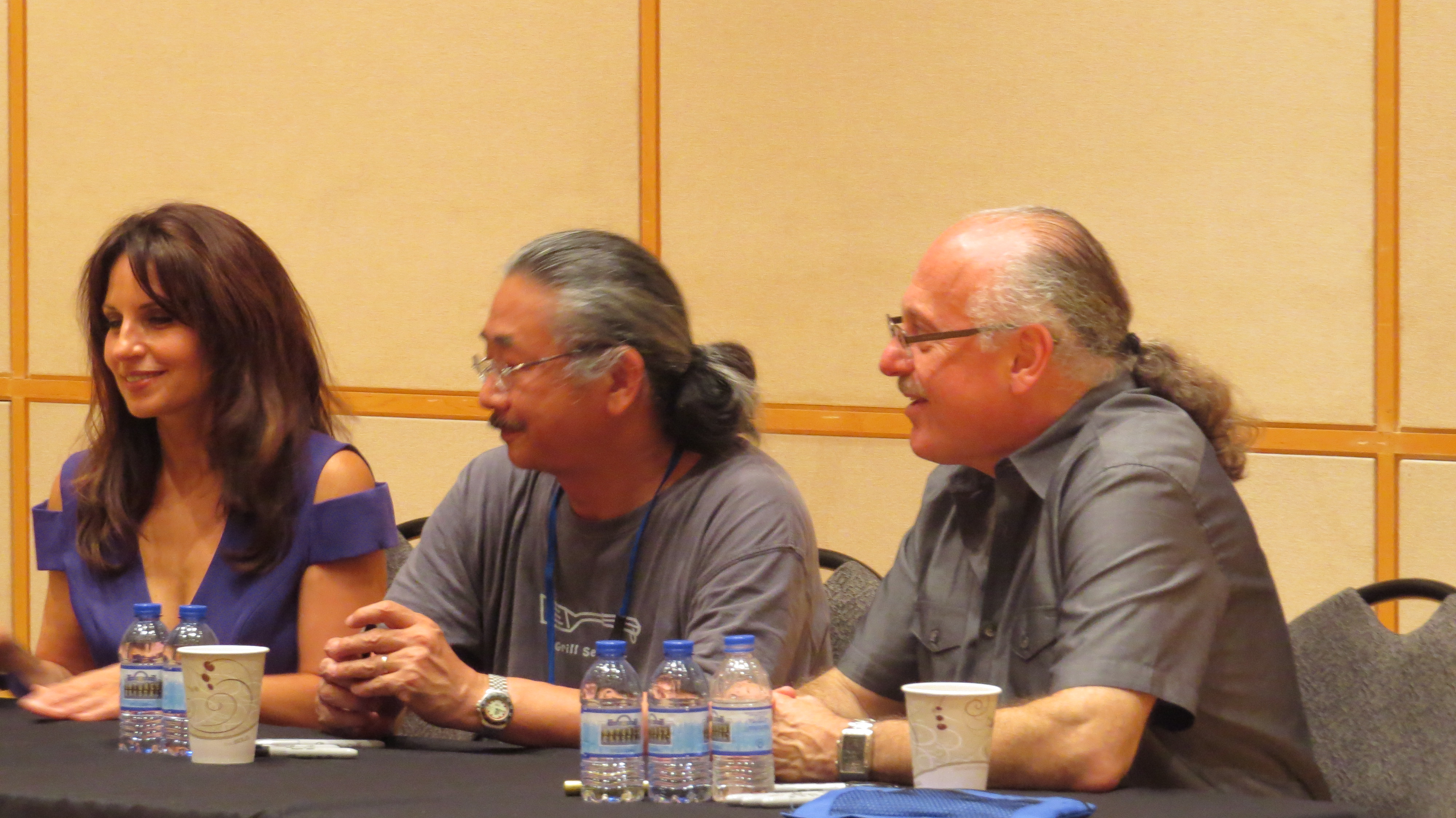 Nobuo Uematsu, Arnie Roth and Susan Calloway Signing for Fans Panel for Fans