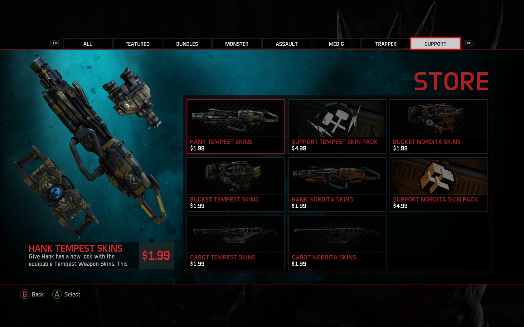 Evolve DLC Skin Prices