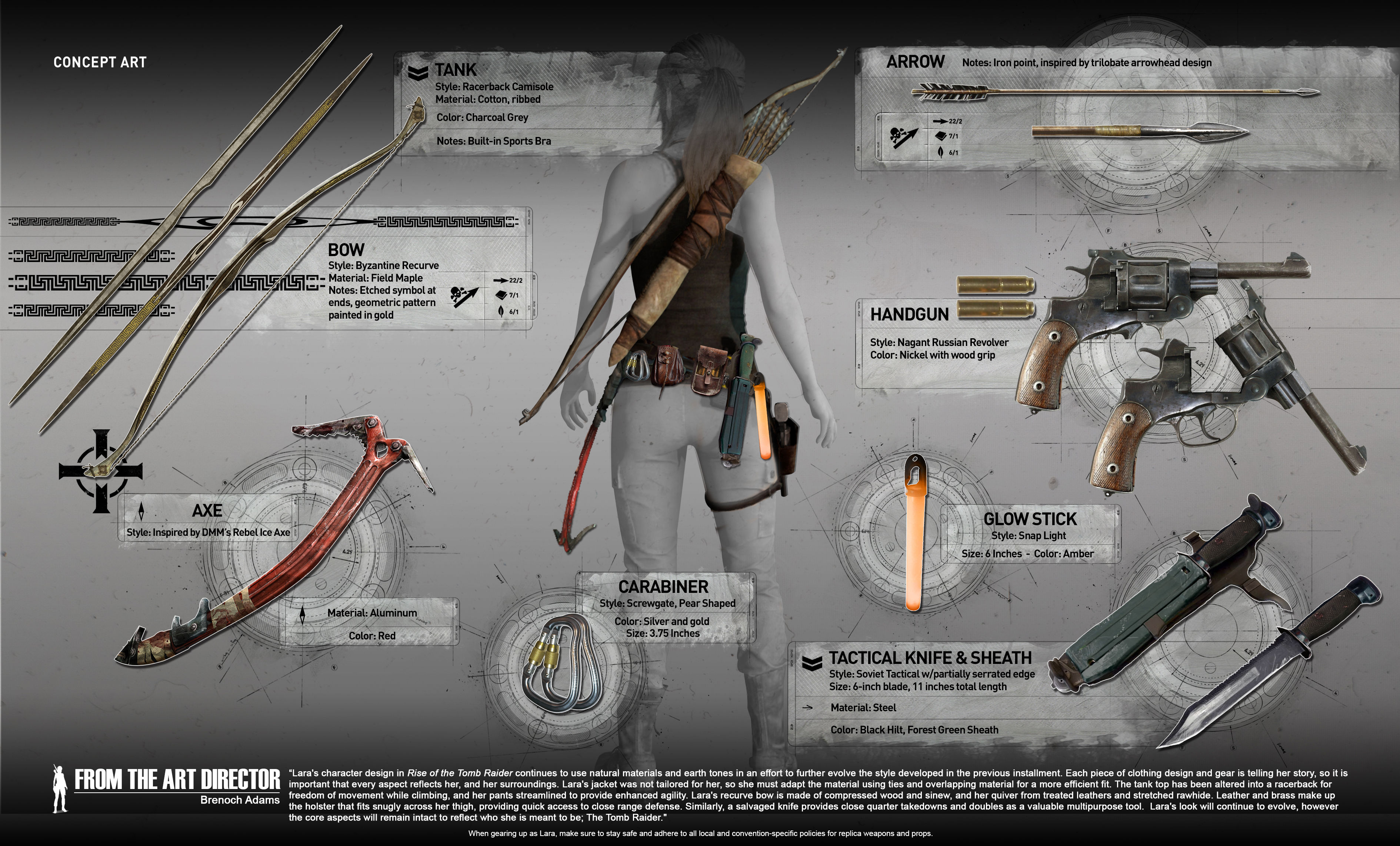 Lara Croft Will Have a Variety of Weapons and Gear