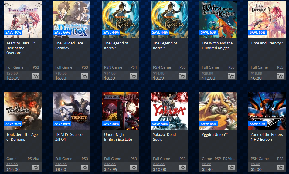 Golden Week PSN Prices