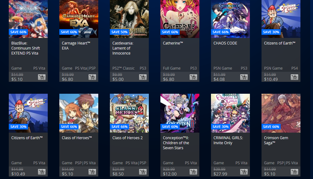 Golden Week PSN Prices