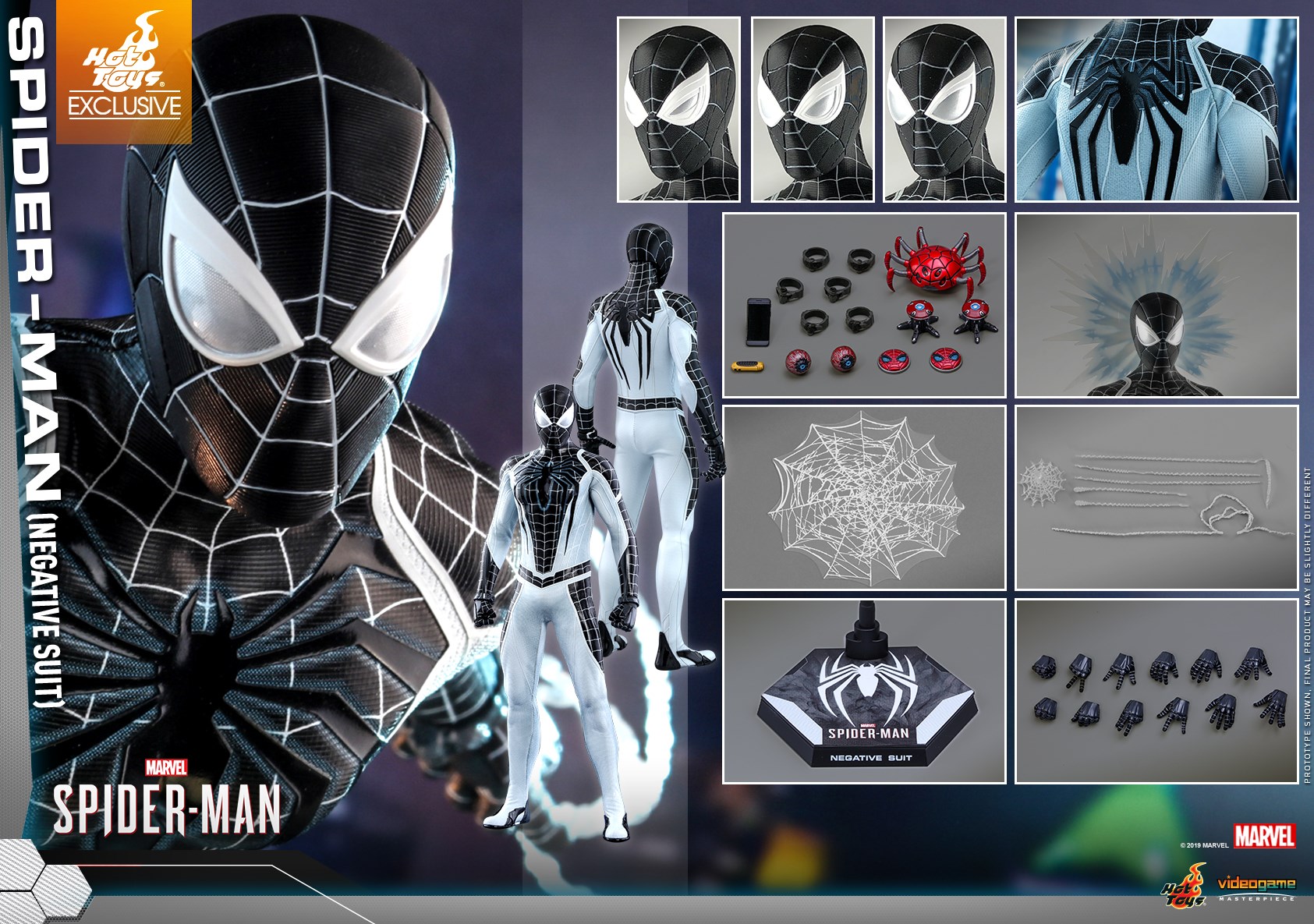 Hot Toys Spider-Man Negative Suit Figure