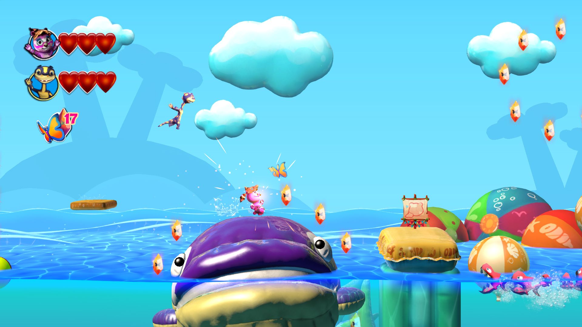 The whale, it rolls.