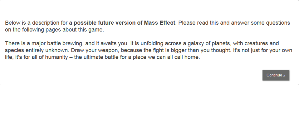 Mass Effect : Andromeda Survey #2