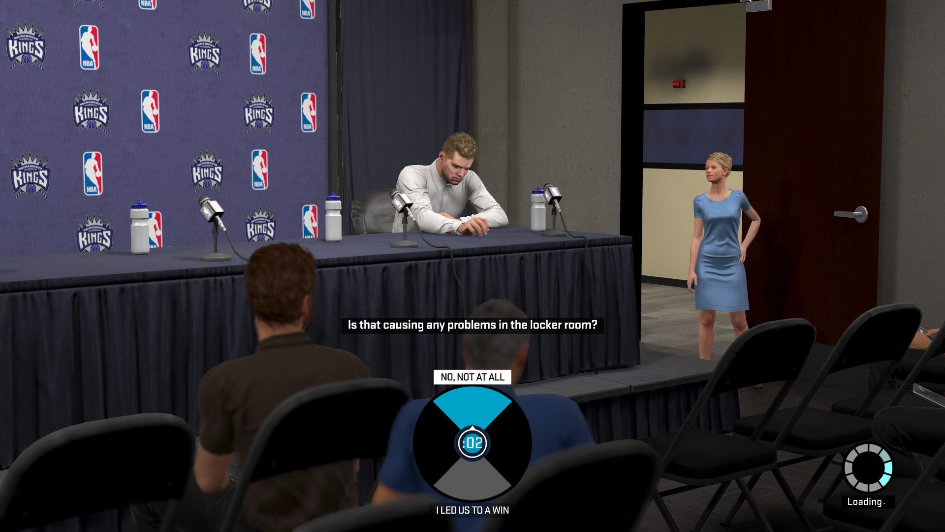 NBA 2K15 First MyPlayer postgame news conference.