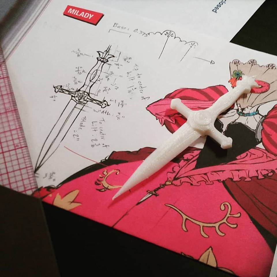 3D-Printed Dagger for Persona 5 Milady Cosplay