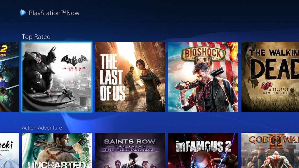 PlayStation Now July 2015 UI Update