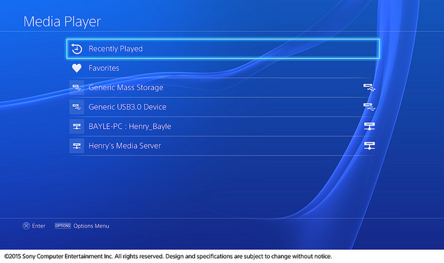 PS4 Media Player
