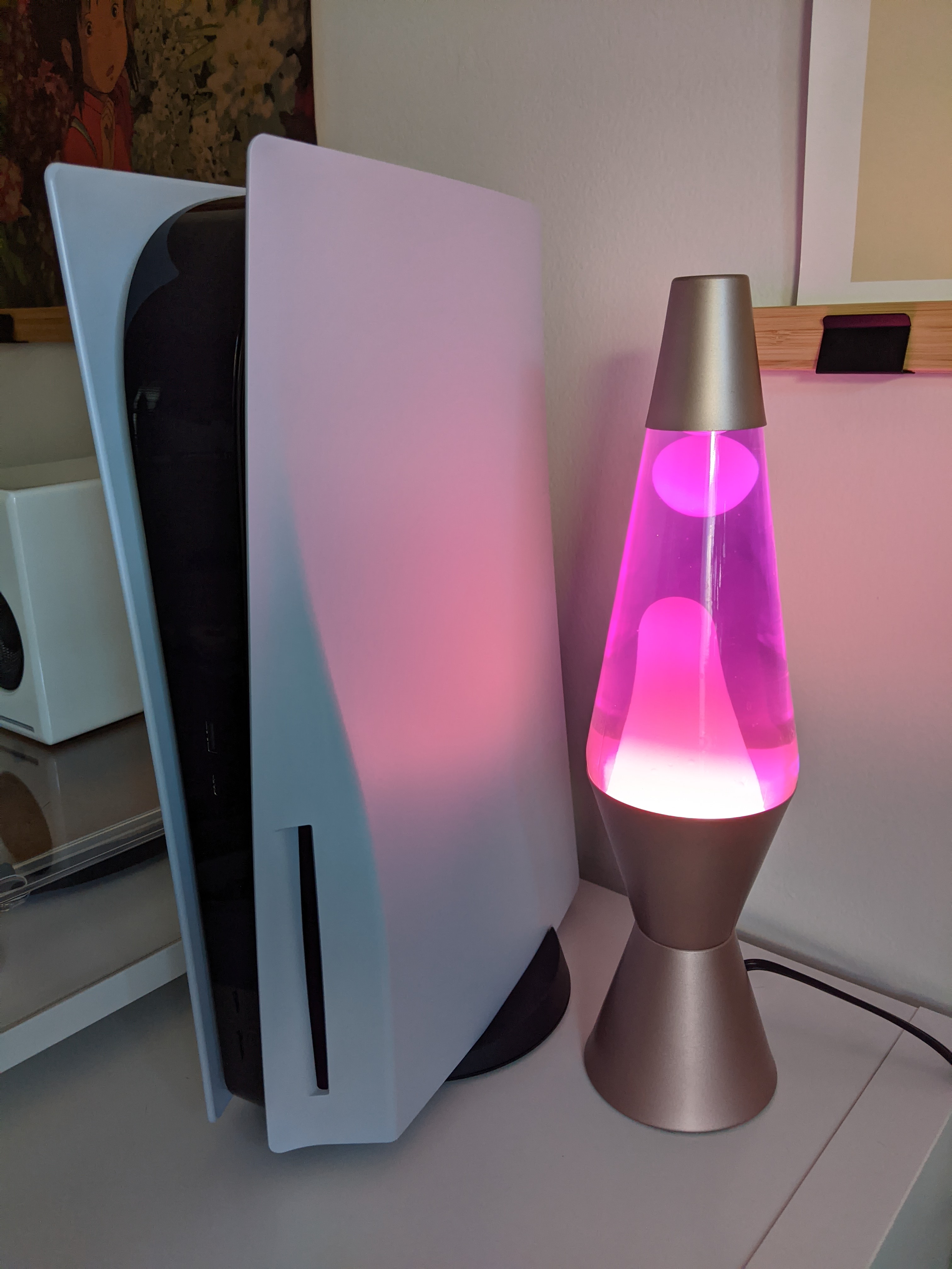 PS5 Next to a Lava Lamp