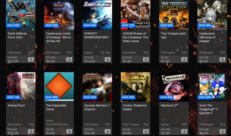 PSN Flash Sale April 2015