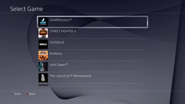 SHAREfactory Game Association