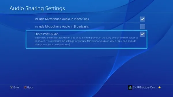 SHAREfactory Record Party Chat