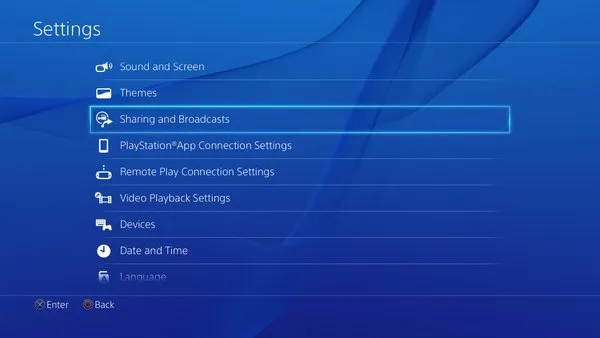 SHAREfactory Share Settings
