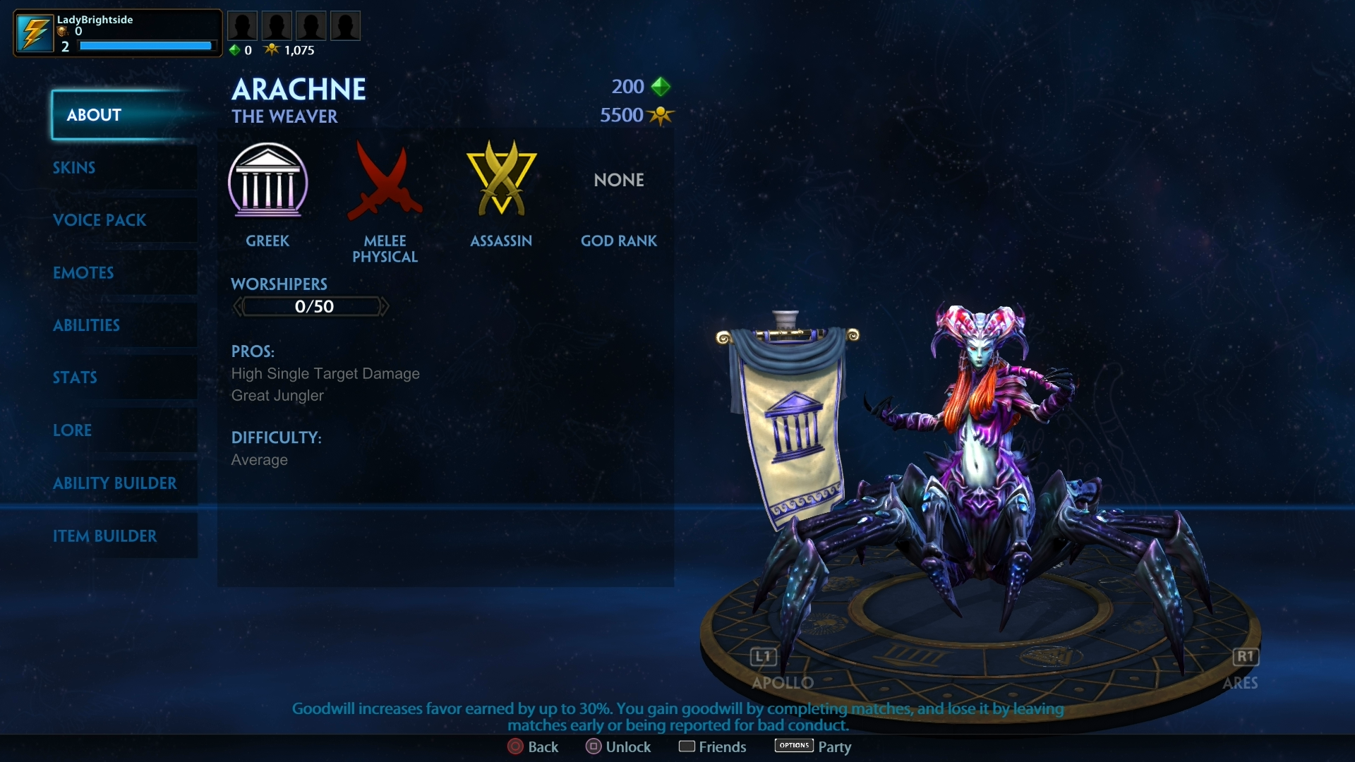 SMITE - List of Gods