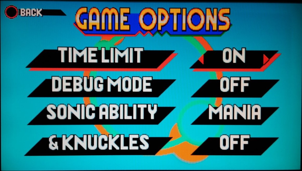Sonic Mania Leak Game Options