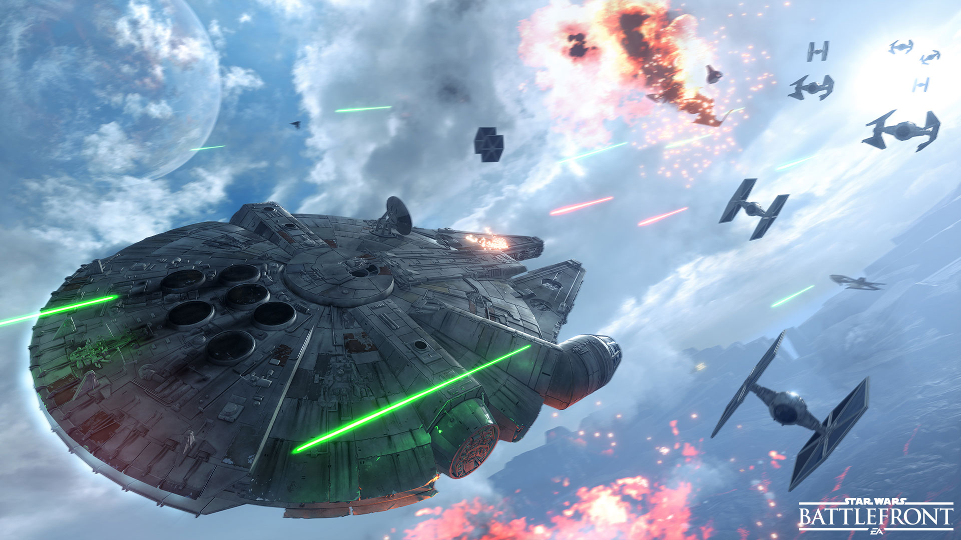 Check Out the Fighter Squadron Gameplay and the Millennium Falcon!