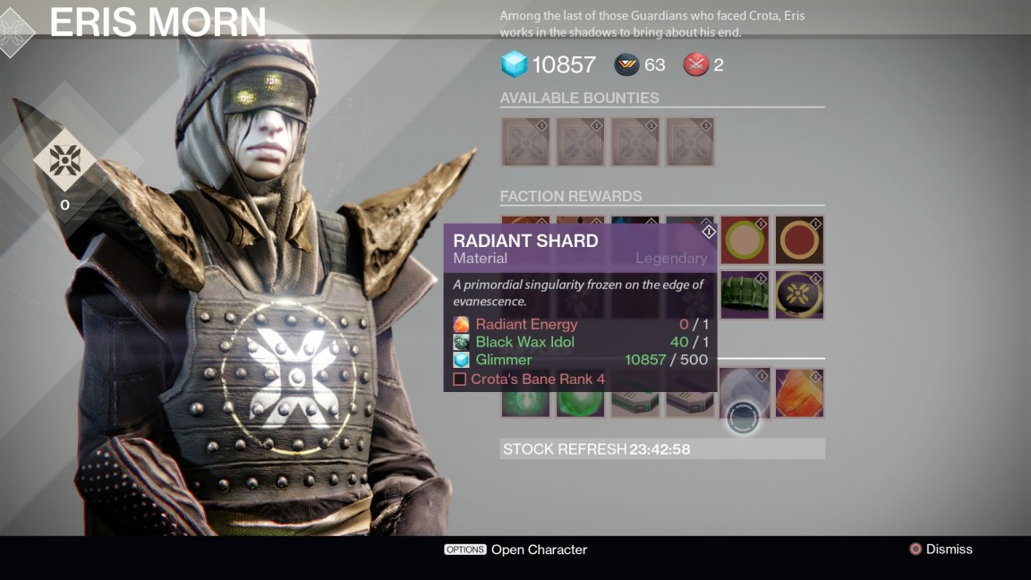 The Dark Below -- Eris Items