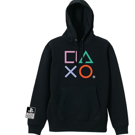 PlayStation Pullover Hoodie Shapes Black