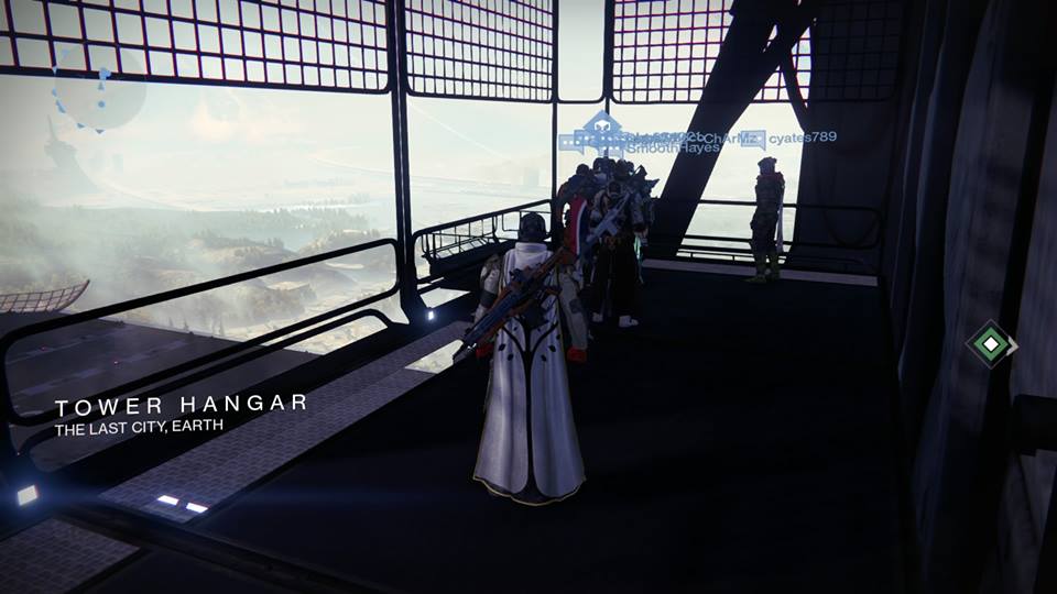 For this week, Xur – Agent of the Nine can be found in the Tower Hangar, to the right as you go down the stairs.
