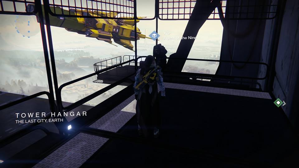 Xur – Agent of the Nine can be found in the Tower Hangar. 
