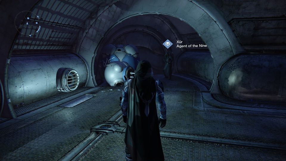 Xur's location in the Reef
