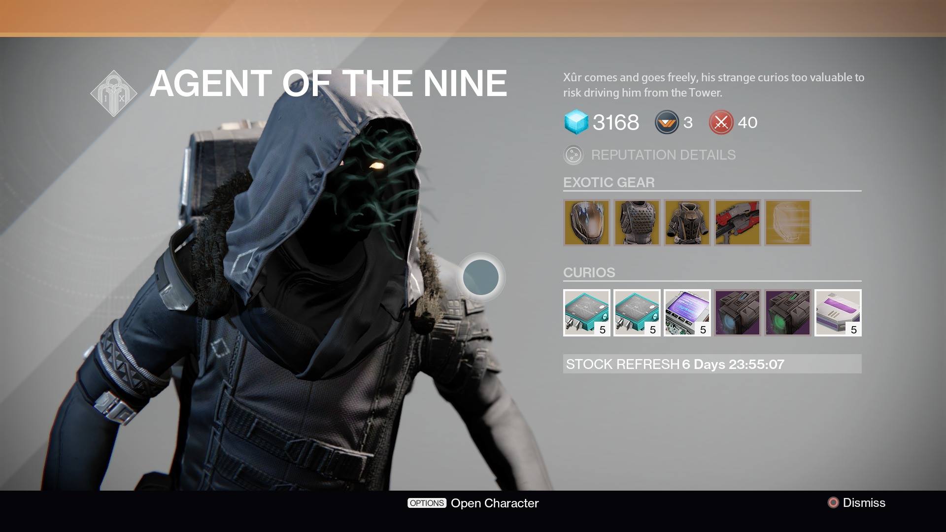 Xur Items Overview