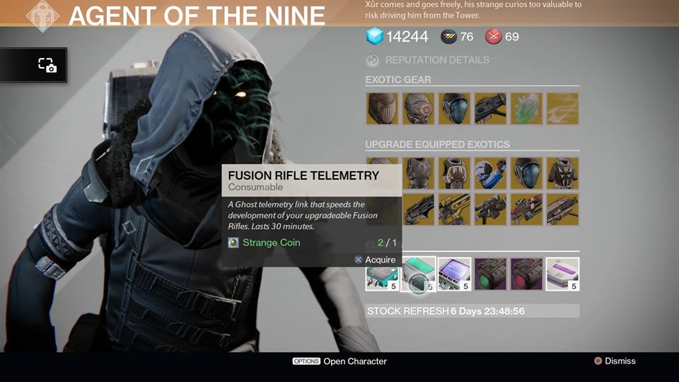 Fusion Rifle Telemetry